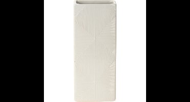 Waterverdamper radiator - wit - met relief - kunststeen - 18 cm - luchtbevochtiger