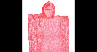 Wegwerp regenponcho - rood - voor kinderen - 63 x 70 cm - polyester - regenkleding