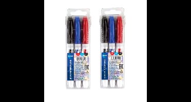 Whiteboard marker/stift - 6x stuks - multi - dun - uitwisbaar - kantoor