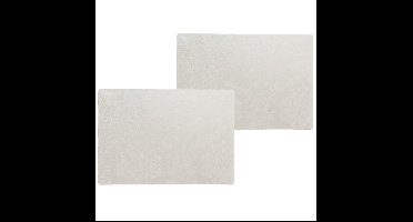 Wicotex Placemats Amatista - 12x stuks - wit - antislip - PU coating - 43x30 cm