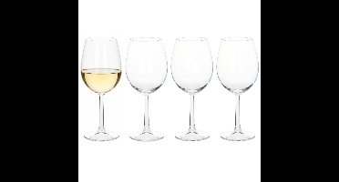 Wijnglazen - 4x stuks - 430ml - glas - transparant - witte wijnglazen