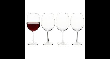 Wijnglazen - 4x stuks - 580ml - glas - transparant - rode wijnglazen