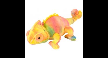 Wild Republic Knuffel Kameleon - pluche - multicolor - 20 cm - reptielen
