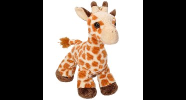 Wild Republic pluche dieren knuffels Giraffe - 18 cm - Knuffeldieren speelgoed