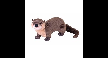 Wild Republic Rivierotter knuffel - bruin - 35 cm - waterdieren - pluche - knuffeldieren