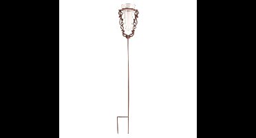 World of Weather Regenmeter - analoog - bruin - gietijzer/glas - 134 cm