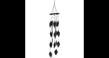 World of Weather Windgong - bladeren - aluminium - 11 x 64 cm - Tuin/balkon