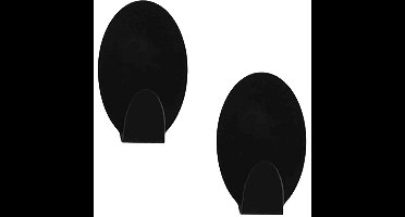 Zelfklevende haakjes rvs keuken/badkamer/kleding/ophang - zwart - 12x