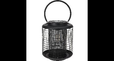 Zwarte solar LED lantaarn 22 cm