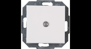 KOPP - Drukschakelaar met Indicatielampje - Athenis HK07 - Inbouw - 1-voudig Enkel Schakelaar - Helder Glans Wit