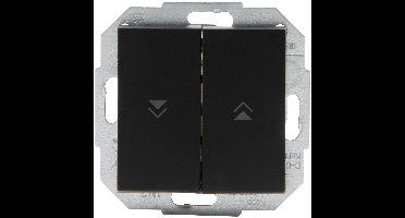 KOPP - Jaloezieschakelaar - Athenis HK07 - Inbouw - 1-voudig Dubbel Schakelaar - Mat Zwart