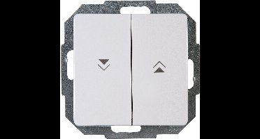 KOPP - Jaloezieschakelaar - Paris HK05 - Inbouw - 1-voudig Dubbel Schakelaar - Arctic Glans Wit