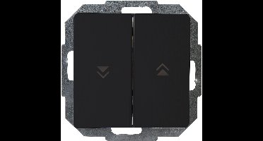 KOPP - Jaloezieschakelaar - Paris HK05 - Inbouw - 1-voudig Dubbel Schakelaar - Mat Zwart