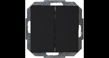 KOPP - Serieschakelaar - Paris HK05 - Inbouw - 1-voudig Dubbel Schakelaar - Mat Zwart