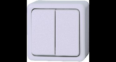 KOPP - Serieschakelaar - Standard - Opbouw - Dubbel Schakelaar - Arctic Glans Wit