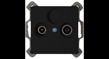 KOPP - Televisie/Radio Contactdoos - Wandcontactdoos Coax - Paris HK05 - Inbouw - Mat Zwart