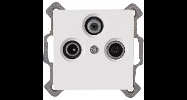 KOPP - Televisie/Radio/Satelliet Contactdoos - Wandcontactdoos Coax - Athenis HK07 - Inbouw - Helder Glans Wit