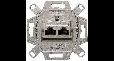 KOPP - UTP RJ45 Stopcontact - Wandcontactdoos - Inbouw - 2-voudig UTP CAT6