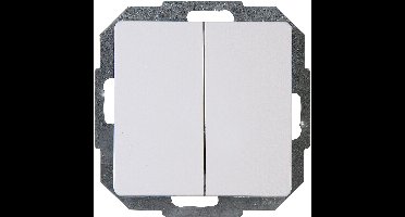 KOPP - Wisselschakelaar Wissel/Wissel - Paris HK05 - Inbouw - 1-voudig Dubbel Schakelaar - Arctic Glans Wit