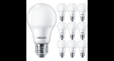 PHILIPS - LED Lamp E27 10 Pack - Corepro LEDbulb E27 Peer Mat 4.9W 470lm - 840 Natuurlijk Wit 4000K | Vervangt 40W