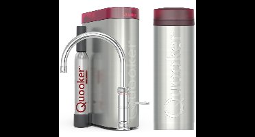 Quooker Classic Fusion Round Keukenkraan Set - Kokend Warm- en Koud Water - Chroom - Inclusief PRO3 Reservoir & CUBE - Direct Gekoeld Bruisend Water