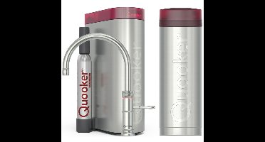 Quooker Classic Fusion Round Keukenkraan Set - Kokend Warm- en Koud Water - RVS - Inclusief PRO3 Reservoir & CUBE - Direct Gekoeld Bruisend Water
