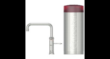 Quooker Classic Fusion Square Keukenkraan Set - Kokend Warm- en Koud Water - RVS - Inclusief COMBI Reservoir