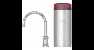 Quooker Classic Nordic Round Kokendwaterkraan Single Tap Set - Kokend Water - RVS - Inclusief COMBI Reservoir