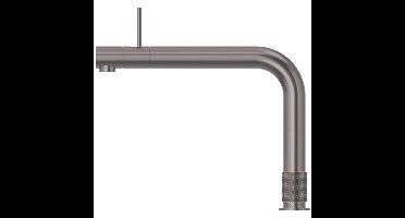 Quooker Front Keukenkraan - Kokend - Warm & Koud Water - Kindveilige Dubbeldruk - Gunmetal