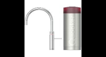 Quooker Fusion Round Keukenkraan Set - Kokend Warm- en Koud Water - Chroom - Inclusief COMBI+ Reservoir