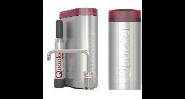 Quooker Nordic Square Kokendwaterkraan Single Tap Set - Kokend Water - RVS - Inclusief COMBI+ Reservoir & CUBE - Direct Gekoeld Bruisend Water