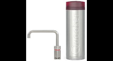 Quooker Nordic Square Kokendwaterkraan Single Tap Set - Kokend Water - RVS - Inclusief PRO3 Reservoir