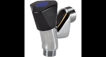 Riko Beluchterkraan Kiwa 1/2" met knop - Zwart