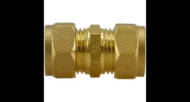 Riko P-901 Messing Knel Rechte Koppeling 28x28