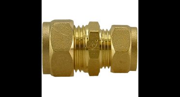 Riko P-901 Messing Knel Rechte Verloopkoppeling 22x15