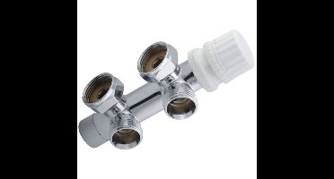 Riko Thermostatisch 3/4 Onderblok Haaks-Links - Chroom