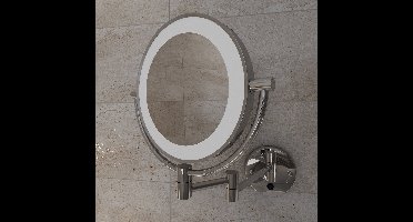 Wiesbaden Basic Wandscheerspiegel LED - Chroom