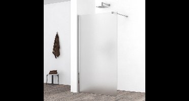 Wiesbaden Comfort Inloopdouche 100x200cm Nano Melkglas Chroom