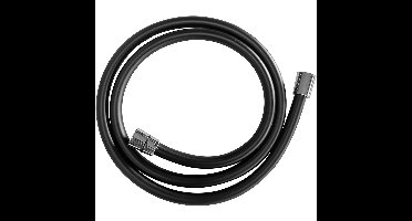 Wiesbaden Doucheslang - Kunststof - 150cm - Mat Zwart/Chroom