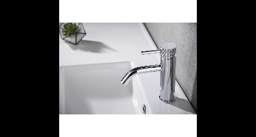 Wiesbaden Ribbd Wastafelkraan - Chroom