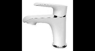 Xellanz Tarma Eenhendel Wastafelkraan - Laag - Wit/Chroom