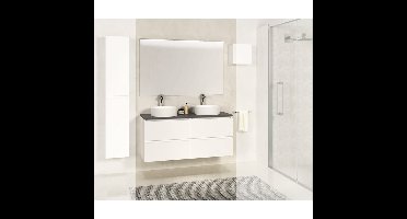 Xellanz Bologna Badmeubel - 120cm - Mat Wit - Grijs Blad