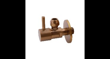 Xellanz Minimal Hoekstopkraan - 3/8x3/8 - of Knel - 10mm - Geborsteld Brons Koper PVD