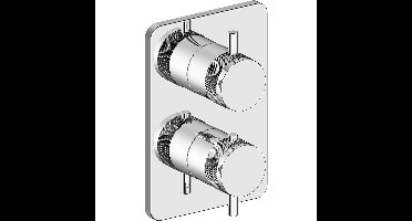 Xellanz Nala Douchethermostaat - Compleet - Inbouw - 2-weg - Chroom