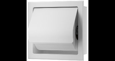 Xellanz Rocko Toiletrolhouder met Klep - Inbouw - Mat Wit