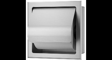 Xellanz Rocko Toiletrolhouder met Klep - Inbouw - RVS