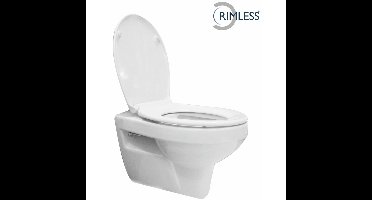 Xellanz Trevi Wandcloset Rimless met Ultimo 3.0 Toiletzitting - Softclose en Quick Release - Glans Wit