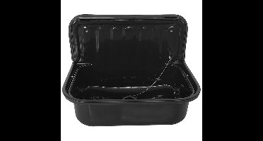 Xellanz Uitstortgootsteen - Glans Zwart - Plaatstaal met Stootrand & Afvoerstop