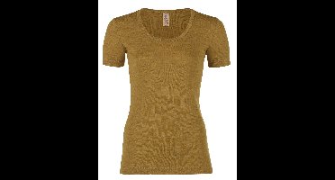 Dames T-Shirt Merino Wol Engel Natur Kleur Safraan Maat 34/36 - Small