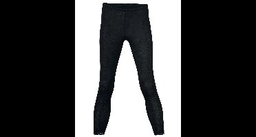 Dames Legging met Kant Zijde Wol Engel Natur Kleur Zwart Maat 38/40 - Medium